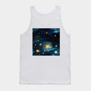 Van Gogh Starry Night Outer Space Pattern 25 Tank Top